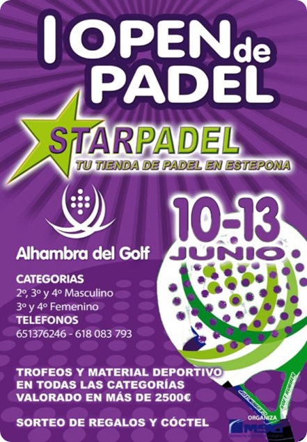 I Open de Padel STARPADEL Tienda Estepona Junio 2010