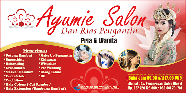 Banner Spanduk Salon Rambut & Kecantikan