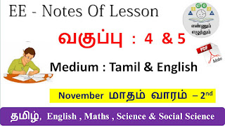 எண்ணும் எழுத்தும் Notes Of Lesson 4th 5th November Week - 2 2023-24