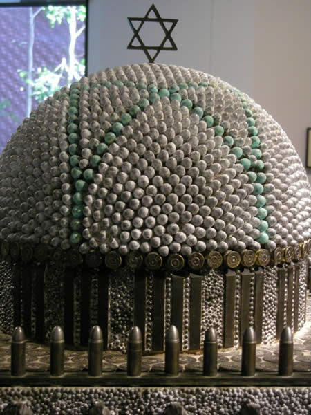 Sculptures made from Guns and Bullets