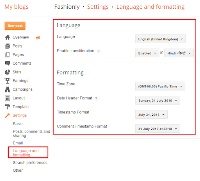 Setting Tanggal Postingan Blog