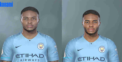 PES 2019 Faces Raheem Sterling & Leroy Sané by Hugimen