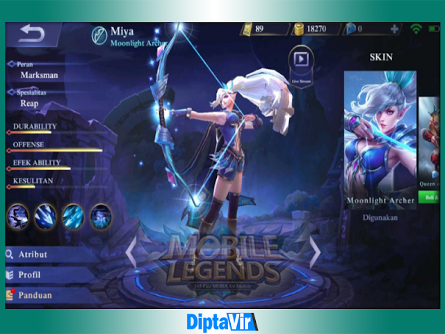 Item Miya Mobile Legends Si Pemanah Tangguh Dengan Hero Marksman