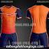 Áo bóng đá ko logo TA Ste màu cam