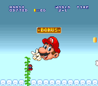 Super Mario All-Stars - Bonus nubes