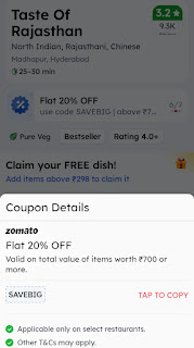 discount offered by restaurant