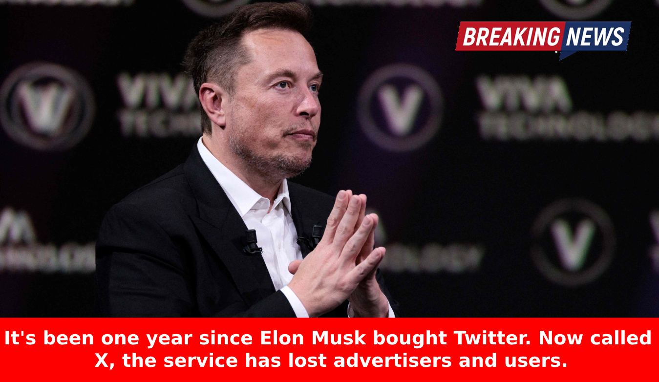 It's been one year since Elon Musk bought Twitter. Now called X, the service has lost advertisers and users.