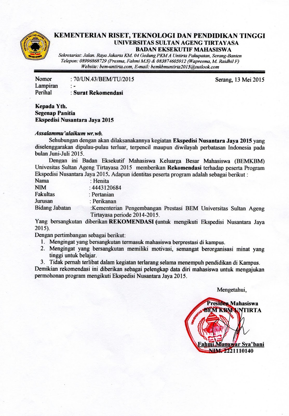 Contoh Surat Rekomendasi Kelurahan  Delinewstv