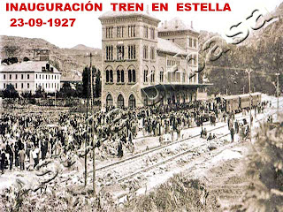 23 Septiembre de 1927. Inauguración de ferrocarril Vasco navarro, Línea Vitoria a estella - Lizarra, vía verde ferrocarril  vasco navarro, Casa Rural Navarra Urbasa Urederra, Parque Natural Urbasa Andía y Lókiz, casa rural navarra, casas rurales en navarra, Navarra Naturalmente Información Turística, Turismo Rural Navarra, Sierra de urbasa, Sierra de Lókiz, Asociación Turística Astule Urbasa, Turismo Rural Naturalmente en Navarra. Casa Rural Navarra, Selva del Irati, Nacedero Río Urederra. Rutas y excursiones Naturalmente en Navarra. Casa Rural Navarra Urbasa Urederra Agroturismo y Turismo Rural, Pirineos de Navarra, Rutas y excursiones por Urbasa y Lókiz, Estella Lizarra Ciudad Medieval, Colegiata Roncesvalles, Robledal de Orgi, Castillo de Olite, Cuevas de Urdax y Zugarramurdi, Belagua, Reserva Natural  Río Urederra,, Laguna de Pitillas, Laguna de las Cañas en Viana, Iglesia de Eunate, Estella Lizarra Ciudad Medieval, Monasterio de Irache, Monasterio de Iranzu, Monasterio de la Oliva, Monasterio de Leyre, Foz de Lumbier, Foz de Arbayun, Bardenas Reales de Navarra, Senda Viva en Arguedas, San Miguel de Aralar, Pamplona y San Fermín, Puente la Reina, Uxue, Castillo de Javier, Camino Santiago en Navarra, Vía Verde Vasco Navarro, Vía Verde Plazaola, Vía Verde Tarazonica,Pirineos de Navarra, Parque Natural Bértiz, Parque Natural Bardenas Reales, 