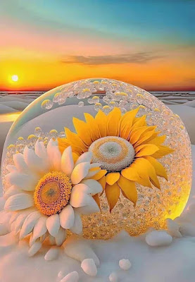 flores unidas margarida girassol céu sol mar