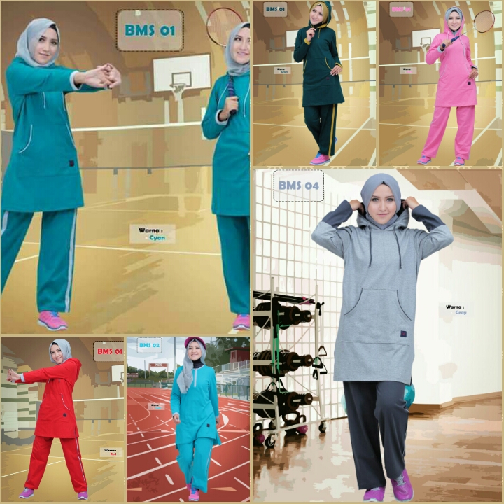 KOLEKSI BAJU OLAHRAGA MUSLIMAH BELIEVE BMS 01