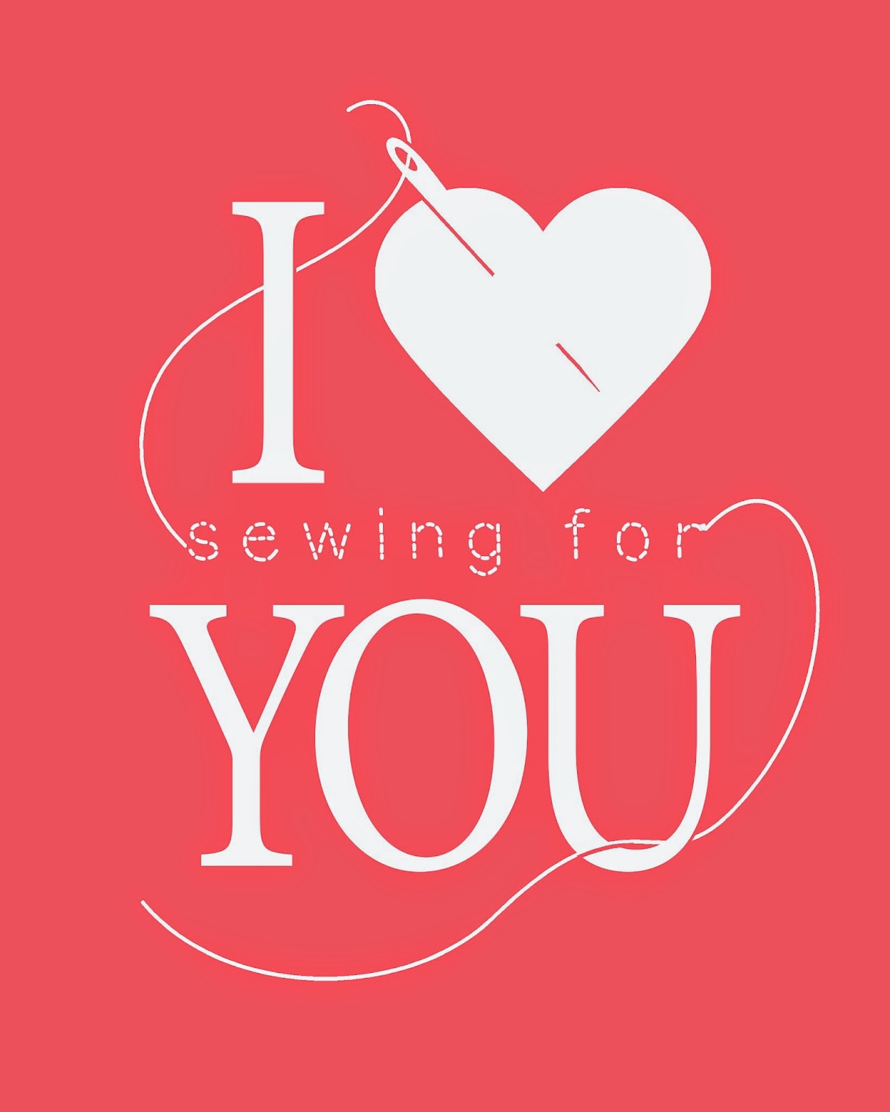 I Heart [Sewing for] You -- free printable in multiple sizes and colors | The Inspired Wren