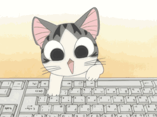 Animated Cute Cats on Aaaaaaaaazy 7y3juei4vrk S400 3250   Animated Gif Cat Cute Keyboard Gif