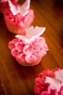 Cupcakes decorados con mariposas