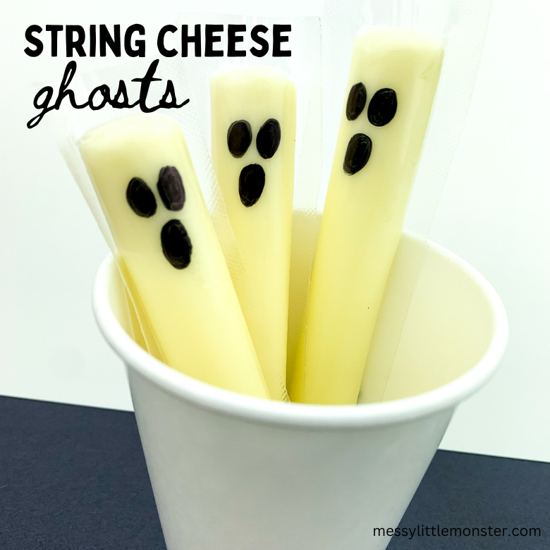 String Cheese Ghosts - Healthy halloween Treats