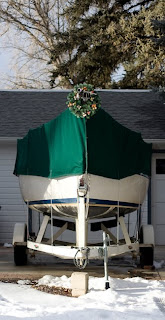 boat with wreath photo