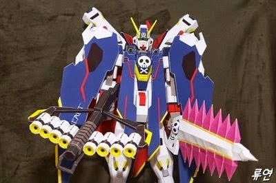 Mobile Suit Crossbone Ghost Gundam Papercraft Model