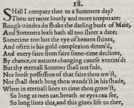Critical Summary of Sonnet 18 by William Shakespeare