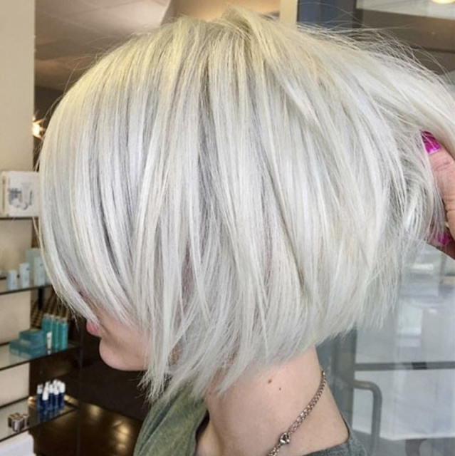 short hairstyles for white hair