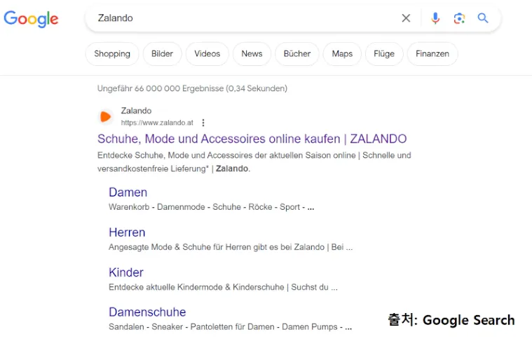 Zalando-Google-Search-Result