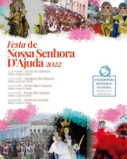 imagem: Programação da Festa de Nossa Senhora d'Ajuda 2022