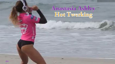 Hot surfer Anastasia Ashley Twerking warm up video