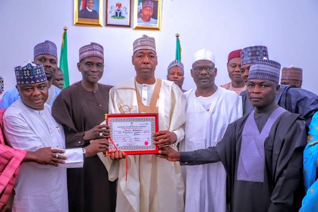 2023: “I have no luxury of time”, says Gov Zulum after picking certificate of return