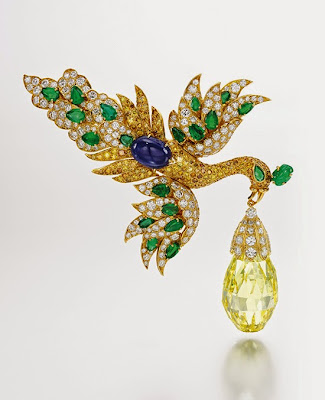 jewel brooch bird