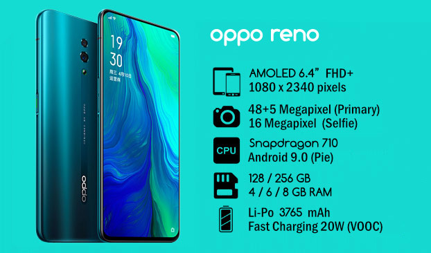 مواصفات موبايل اوبو رينو - Oppo reno specs 