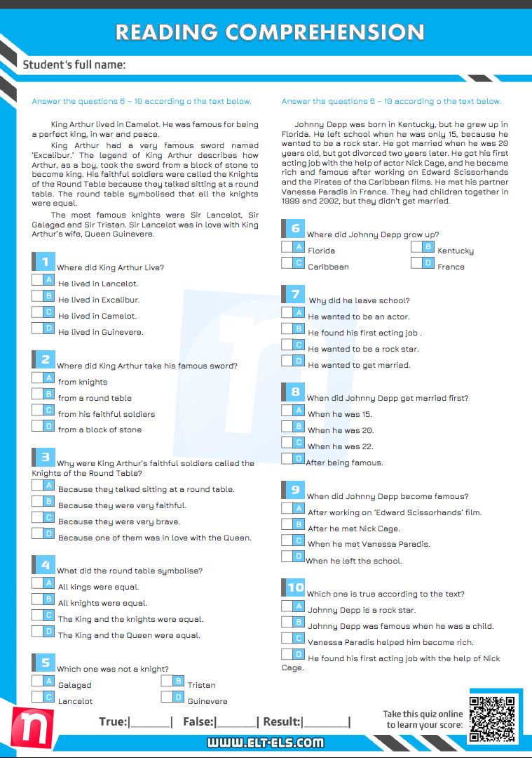 Reading examination