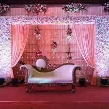 Low Cost Wedding Stage - Wedding Stage Decoration Cost - Wedding Stage Design Images 2023 Yellow Decoration Design Village Wedding Ceremony Design - wedding stage decoration - NeotericIT.com