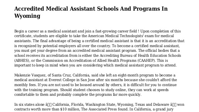 Medical Assistant - Accredited Medical Assistant Schools