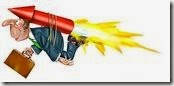 man on rocket