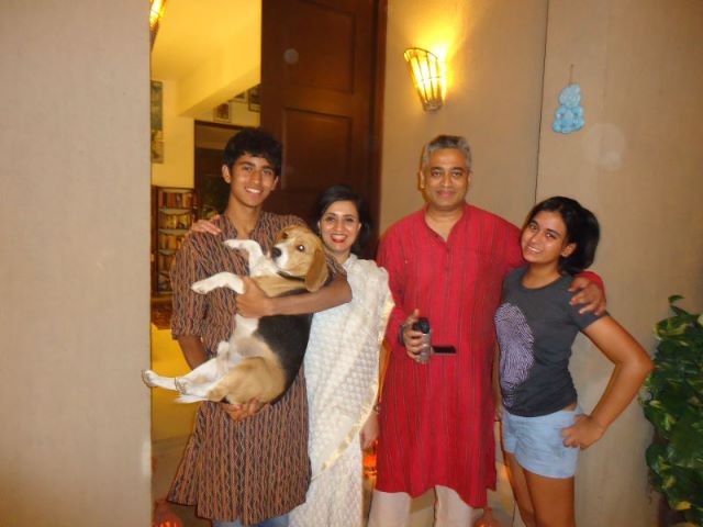 Indian Television (TV) Journalists Rajdeep Sardesai & Sagarika Ghose with their Kids (Children) Son Ishan Sardesai & Daughter Tarini Sardesai | Indian Television (TV) Journalists Rajdeep Sardesai & Sagarika Ghose Family Photos | Real-Life Photos