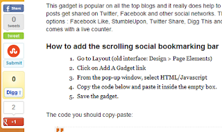 Add Floating Social Media Sharing Buttons To Blogger