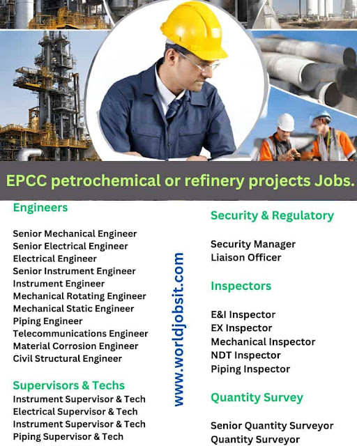 EPCC petrochemical or refinery projects Jobs.