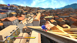 Niveau rooftop Run dans Sonic Unleashed