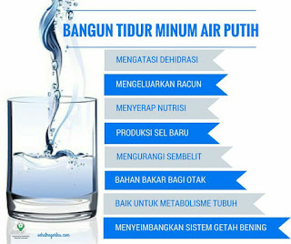 Kelebihan sebalik minum air kosong selepas bangun tidur