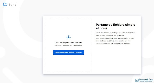 Send : un clone de Firefox Send pour partager des fichiers chiffrés jusqu'à 10 Go