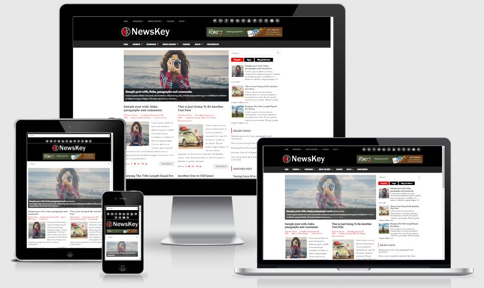 NewsKey Blogger Template