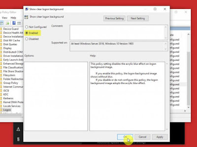 Inilah Cara Menonaktifkan Efek Blur Pada Halaman Sign In Windows 10 (19H1) Terbaru