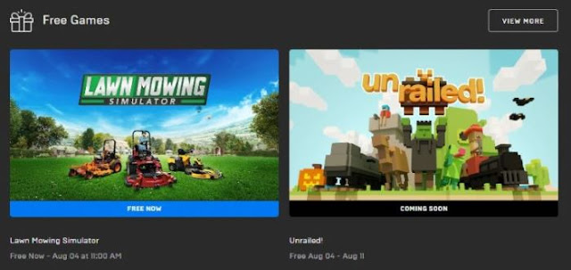 Screenshot of the current and near future free game on Epic Games store