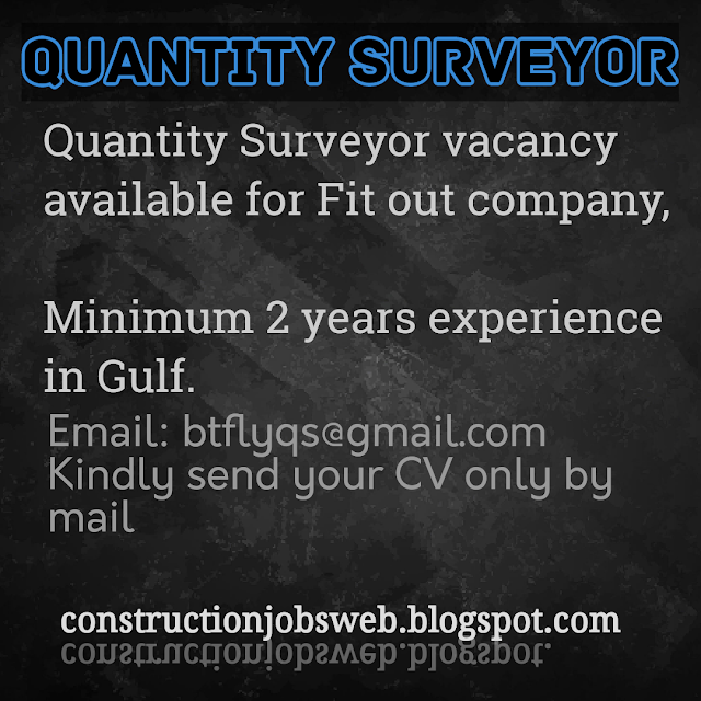 Quantity surveyor job vacancy