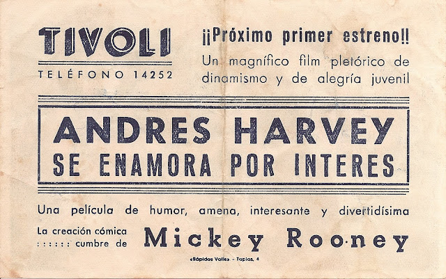 Programa de Cine - Andrés Harvey se Enamora - Mickey Rooney - Cecilia Parker - Judy Garland