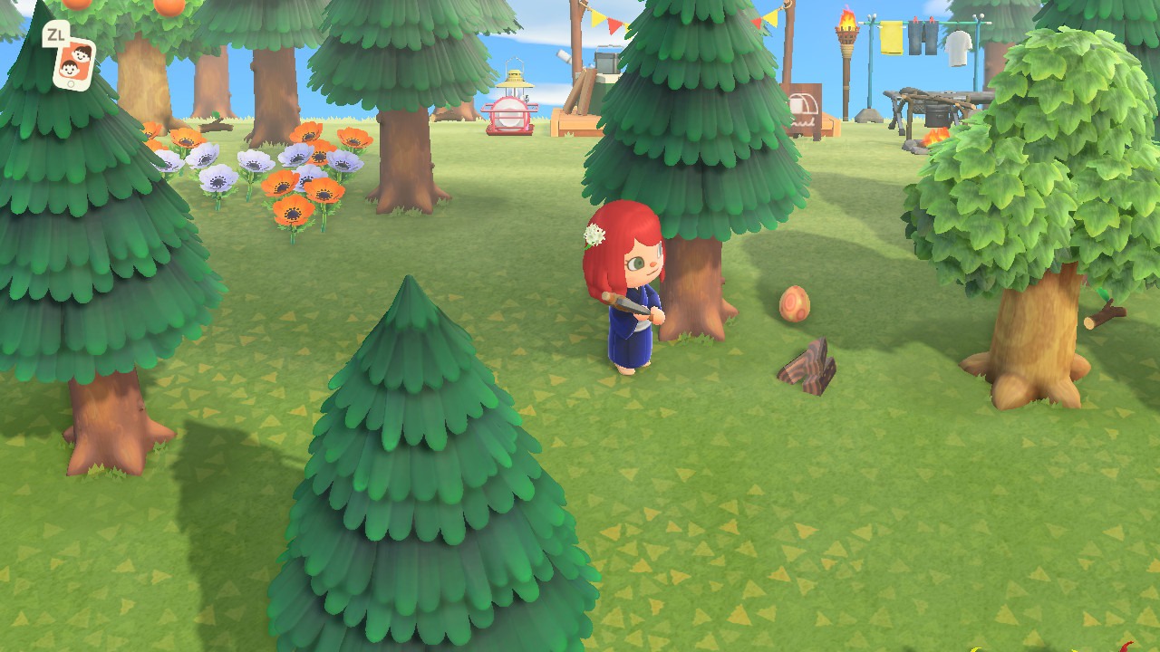 The wooded egg in Animal Crossing: New Horizons