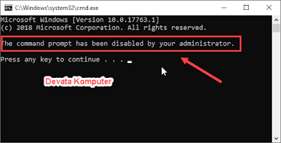 Cara Mengatasi Command Prompt Yang Terdisable