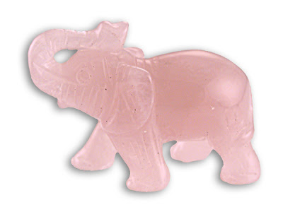 Rose Quartz Elephant Statue