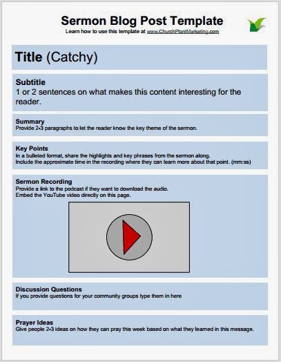 Sermon Blog Post Template