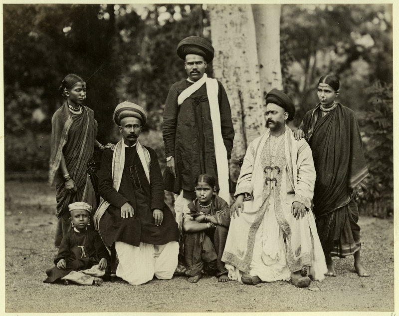 A Brahmin Family Photograph- Probably from Maharastra 1880's