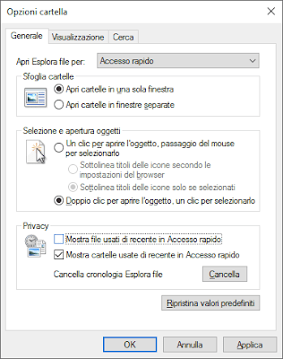 Come disabilitare l'Accesso Rapido su Windows 10